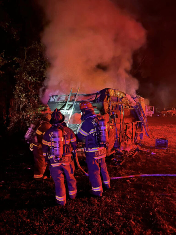 point motorhome fire