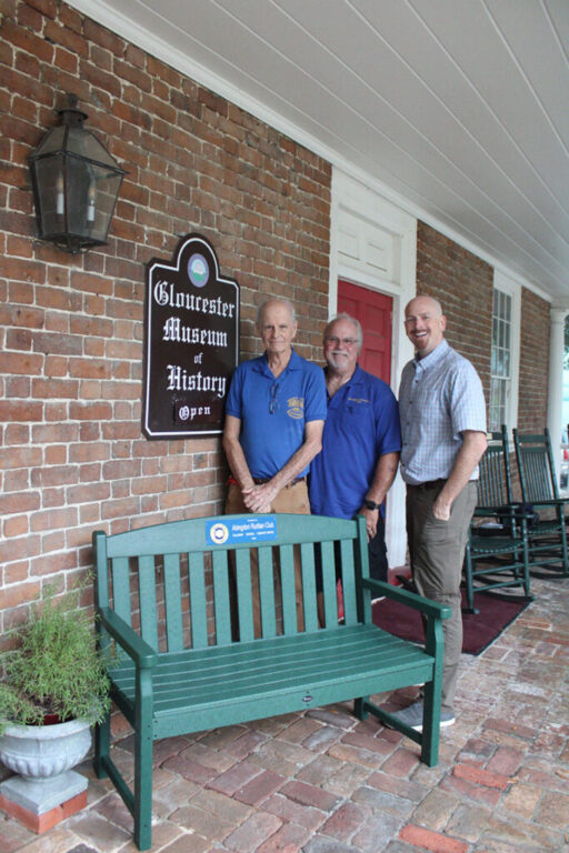 gloucester Abington Ruritan Club Donates Bench to Gloucester Museum