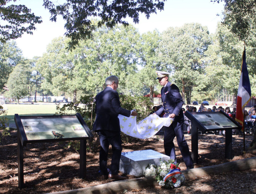 memorial dedication ceremony battle of the hook unveiling chaunu and rupilly