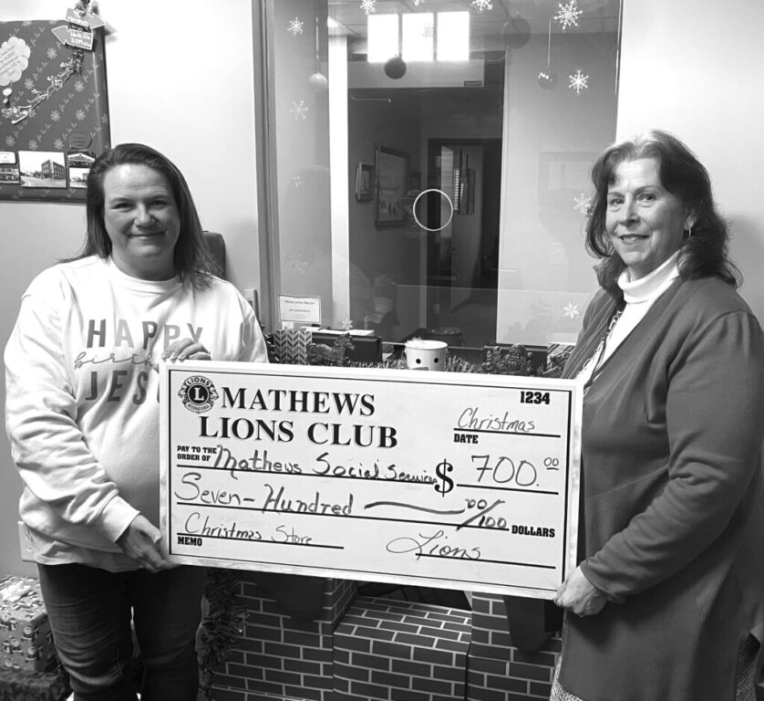 mathews check presentation