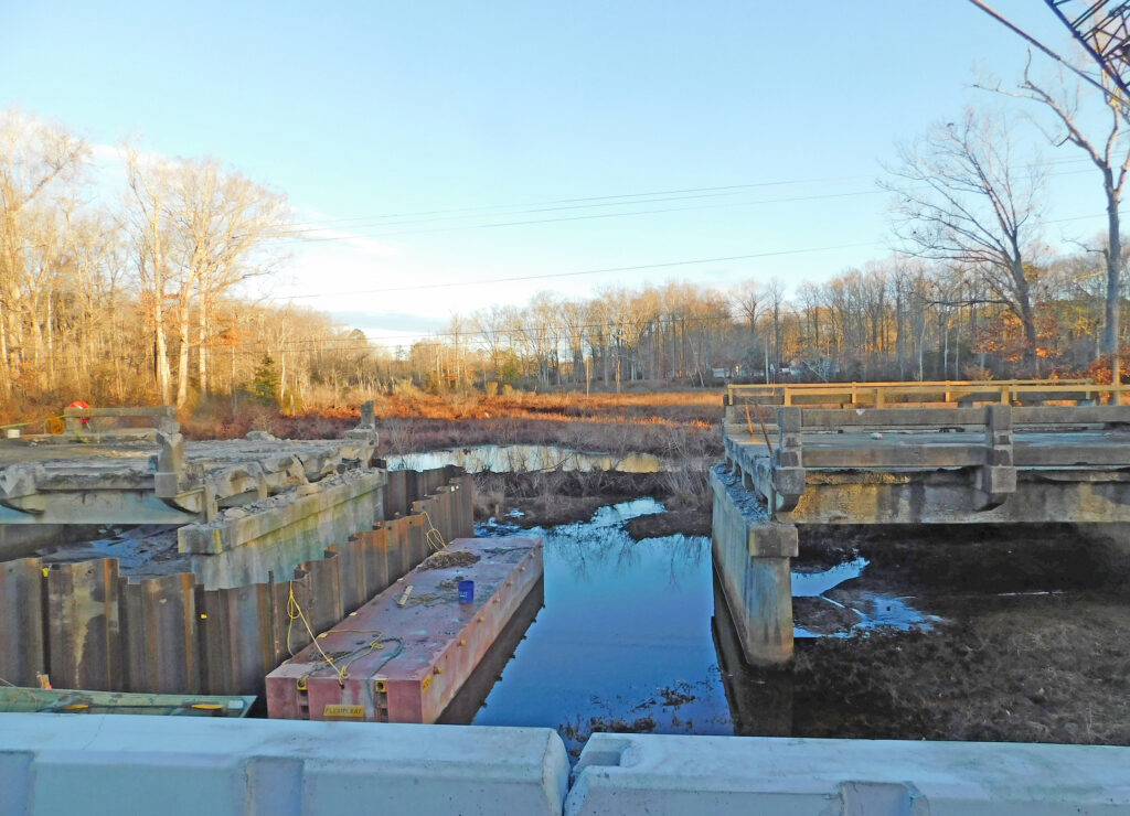 route 14 bridge work