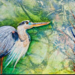 arts tag exhibit aquatic reverie painting marsh sentinel