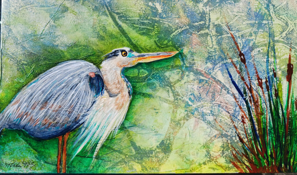 arts tag exhibit aquatic reverie painting marsh sentinel