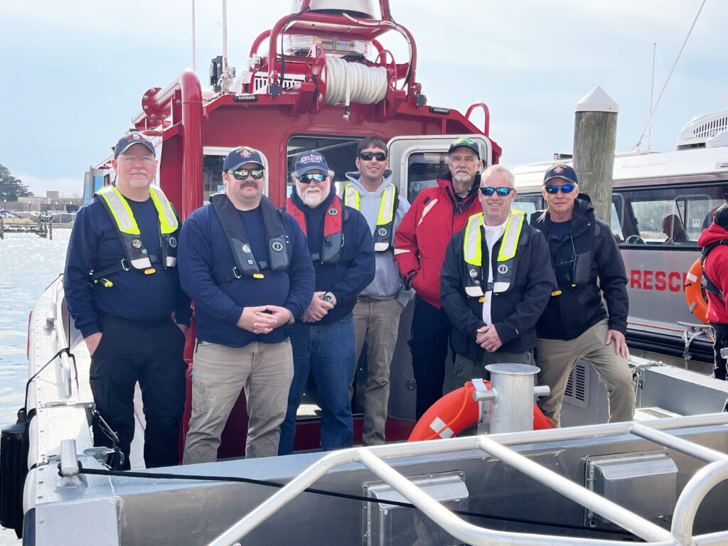 point local firefighters at coast guard trg 1